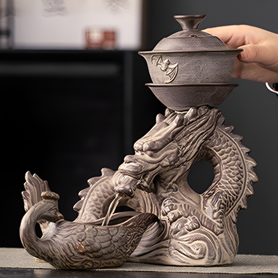 Service à thé chinois dragon