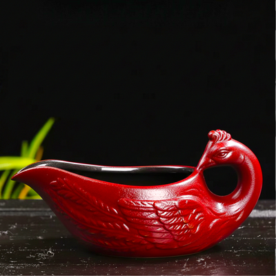 Service à thé chinois dragon rouge