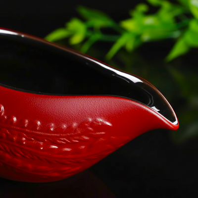 Service à thé chinois dragon rouge