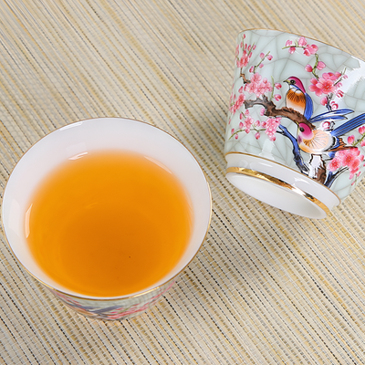 Service à thé chinois en porcelaine decor oiseau