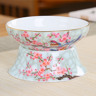 Service à thé chinois en porcelaine decor oiseau