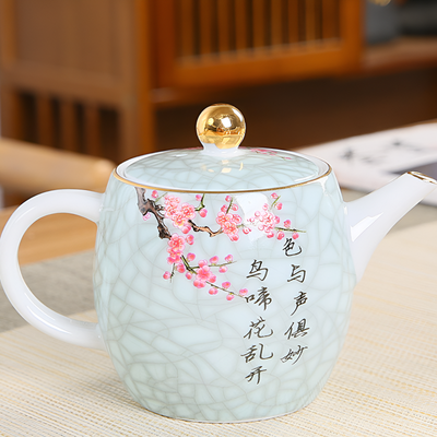 Service à thé chinois en porcelaine decor oiseau