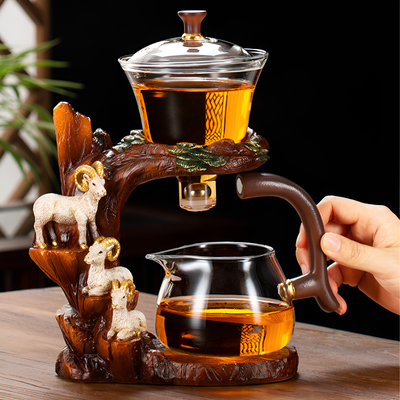 Service à thé chinois en verre