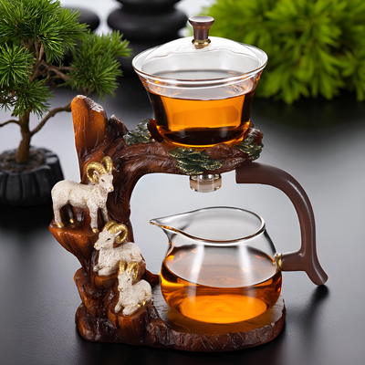 Service à thé chinois en verre