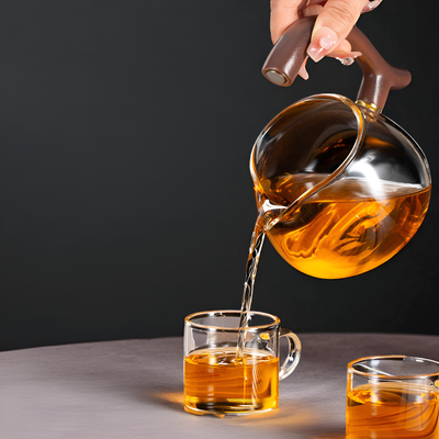 Service à thé chinois en verre