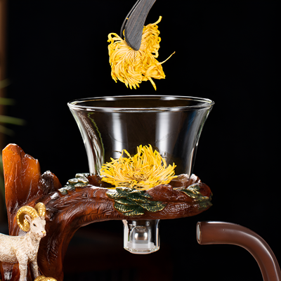 Service à thé chinois en verre