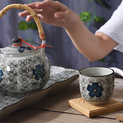 Service à thé japonais bambou