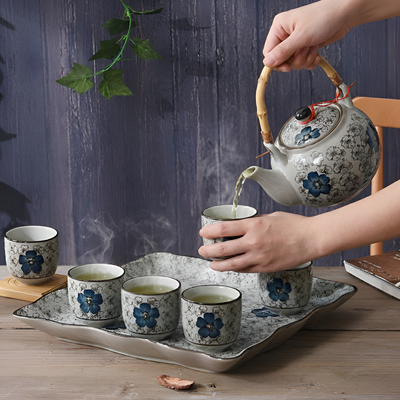 Service à thé japonais bambou