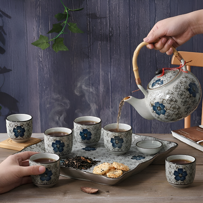 Service à thé japonais bambou