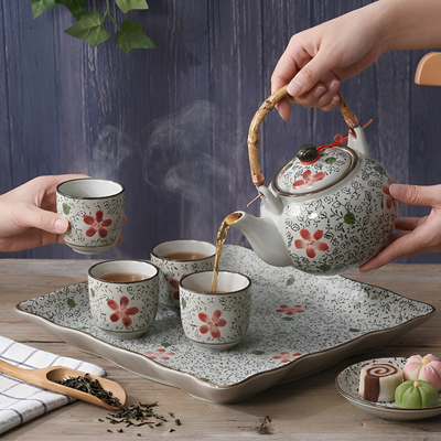Service à thé japonais bambou