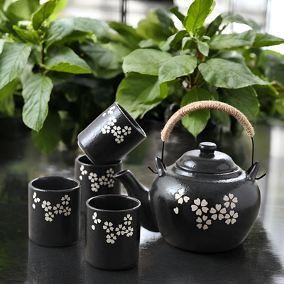 Service à thé japonais fleurs cerisier