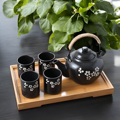 Service à thé japonais fleurs cerisier