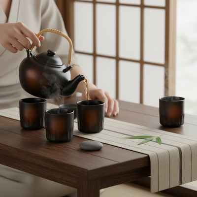 Service à thé japonais zen