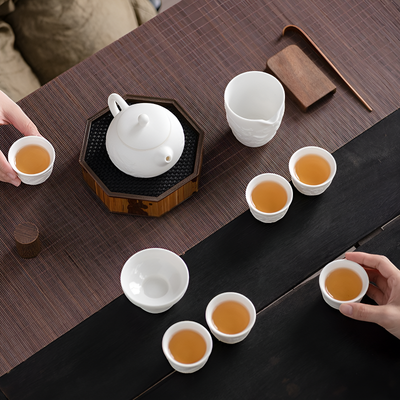 Service à thé porcelaine blanche