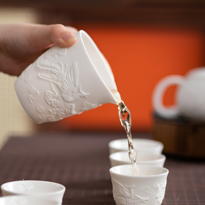 Service à thé porcelaine blanche