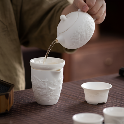 Service à thé porcelaine blanche