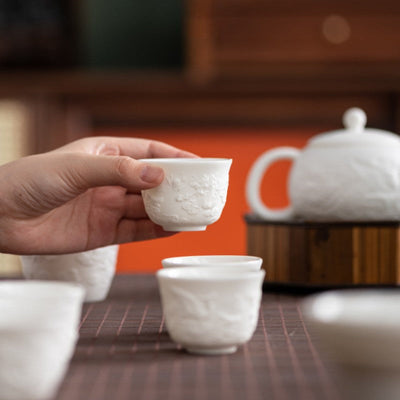 Service à thé porcelaine blanche