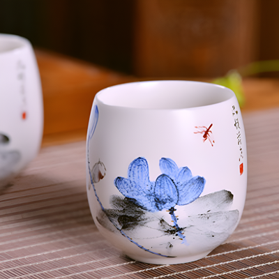 Service à thé porcelaine bleue