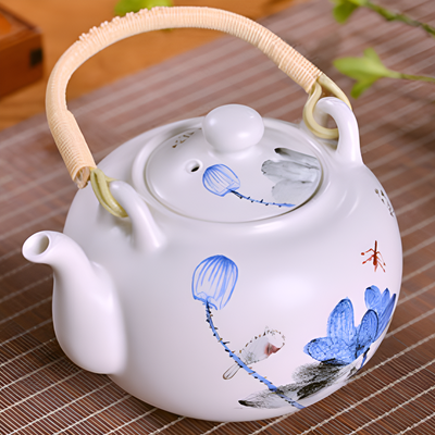 Service à thé porcelaine bleue