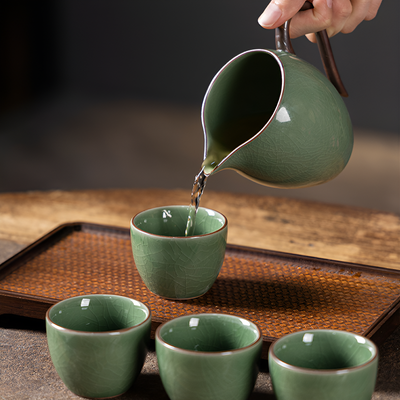 Service à thé porcelaine chinois vert