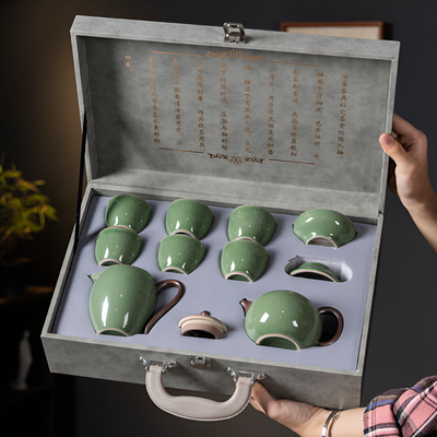 Service à thé porcelaine chinois vert