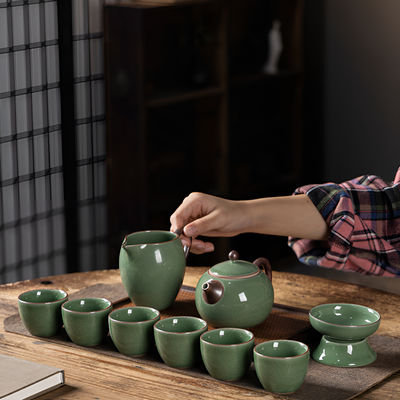 Service à thé porcelaine chinois vert