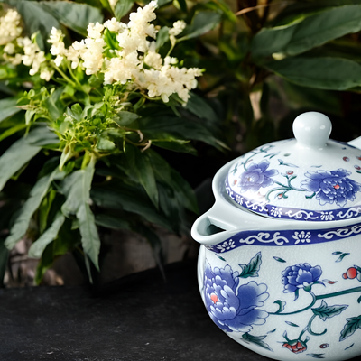 Service à thé porcelaine chinoise bleue