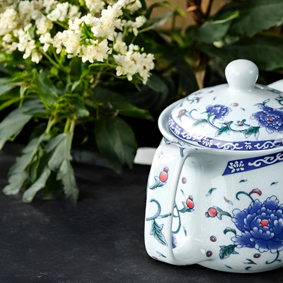 Service à thé porcelaine chinoise bleue