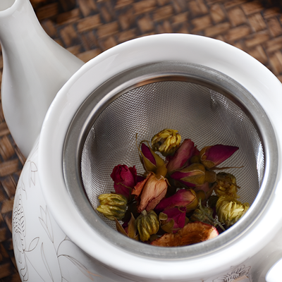 Service à thé porcelaine à fleurs