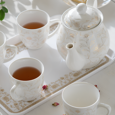 Service à thé porcelaine à fleurs