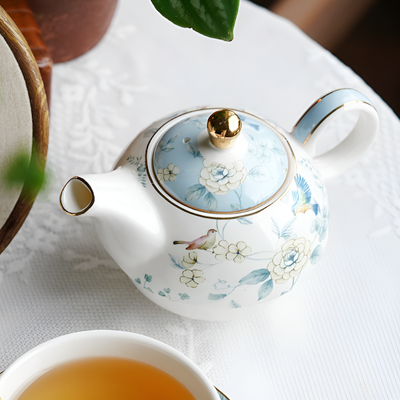 Service à thé solitaire porcelaine