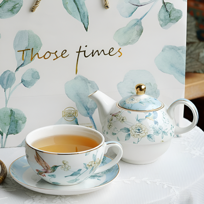 Service à thé solitaire porcelaine