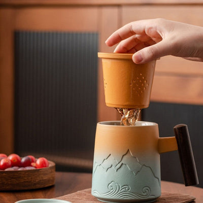 Tasse à thé avec infuseur et couvercle