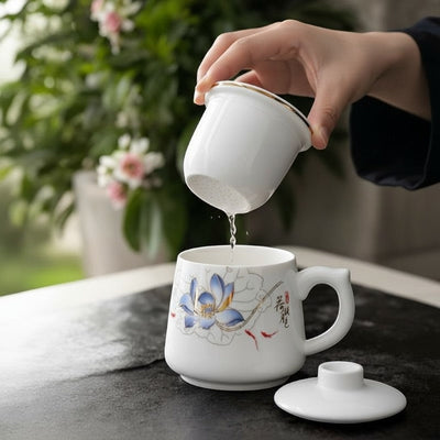 Tasse à thé avec infuseur porcelaine
