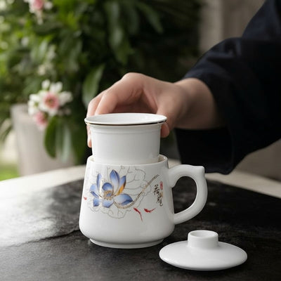 Tasse à thé avec infuseur porcelaine