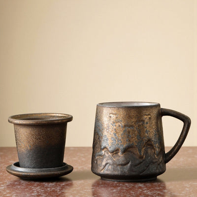 Tasse à thé vintage avec infuseur