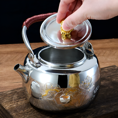 Théière ancienne inox