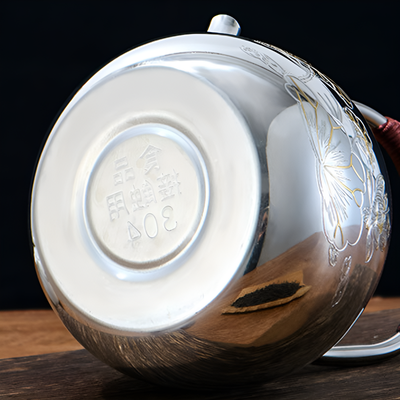 Théière ancienne inox