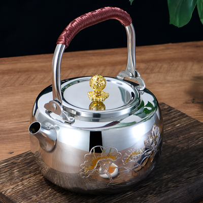 Théière ancienne inox