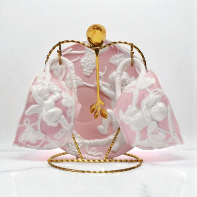 Théière anglaise décor romantique