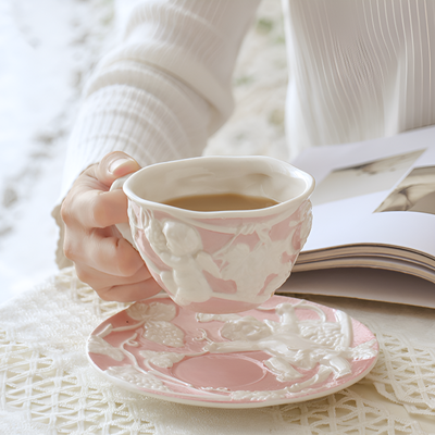 Théière anglaise décor romantique