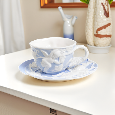 Théière anglaise décor romantique