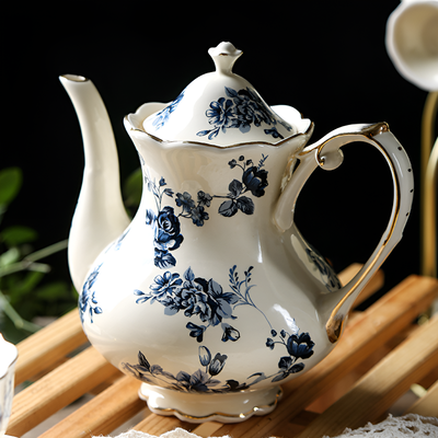 Théière anglaise fleur