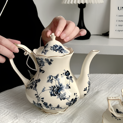 Théière anglaise fleur