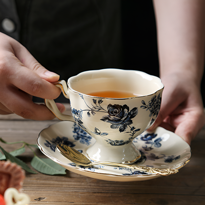 Théière anglaise fleur