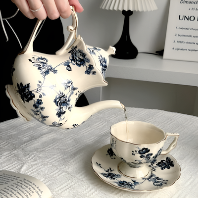 Théière anglaise fleur