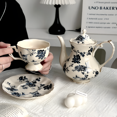 Théière anglaise fleur