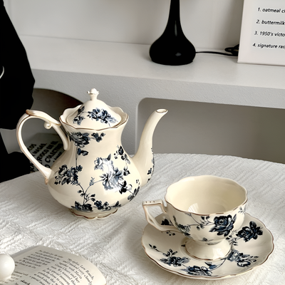 Théière anglaise fleur