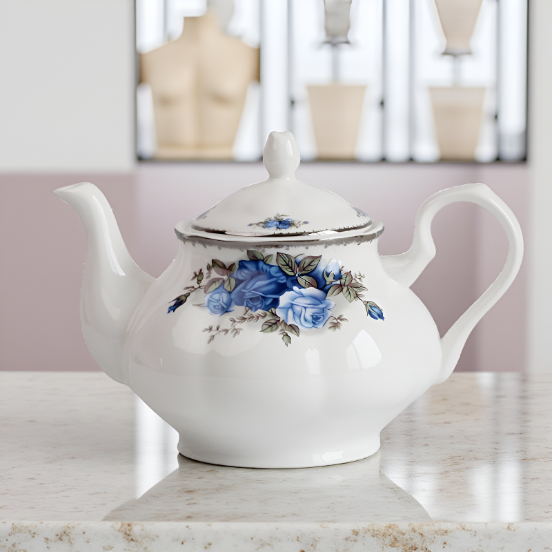 Théière anglaise porcelaine blanche