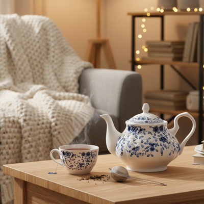 Théière anglaise porcelaine blanche